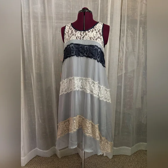 Ryu | Dresses | Blue Lace Coquette Gown By Ryu | Poshmark